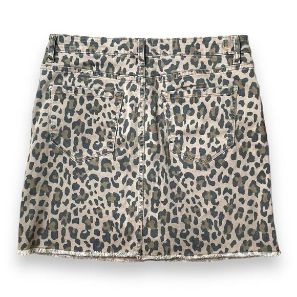 Kensie Jeans Animal- Print Cut-Off Skirt Sz 6 - Picture 7 of 12